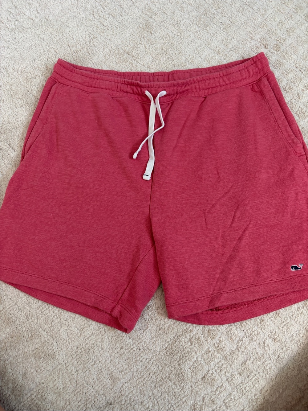 Vineyard Vines Men's Coral-Red Knit Drawstring Shorts